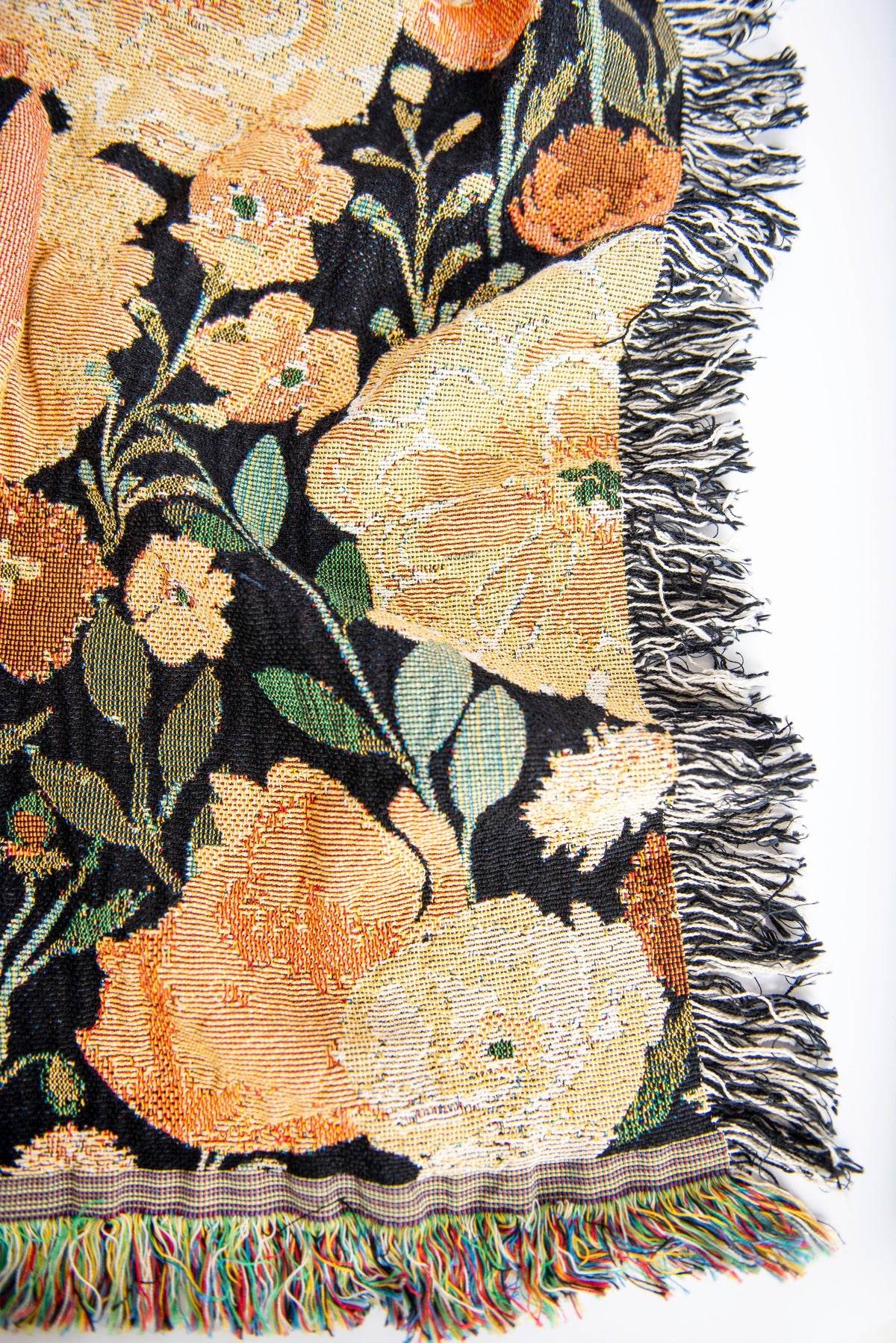 Poppy Floral Jacquard Woven Throw