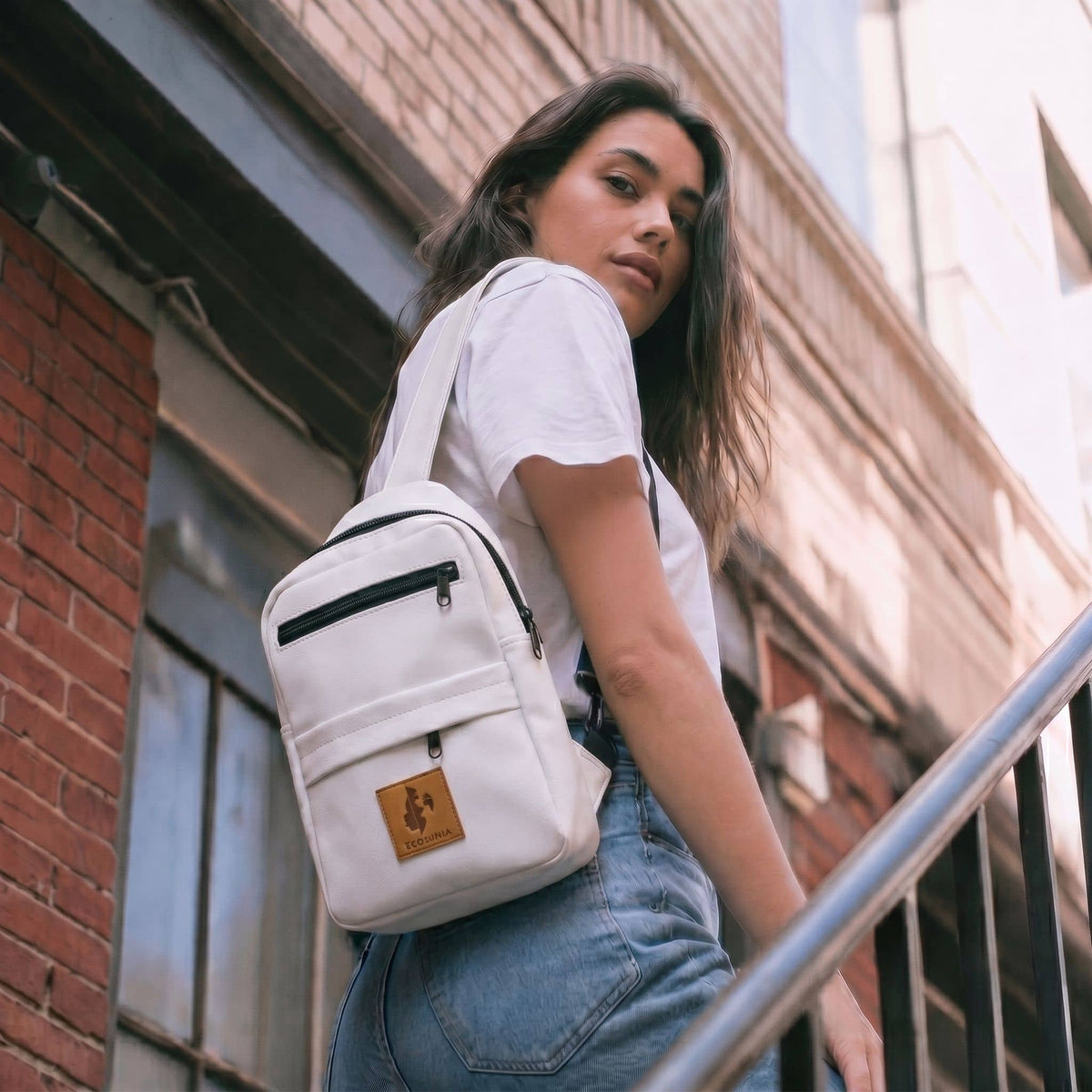 Vegan Leather Crossbody Bag for Women | Umoja Large Sling Bag for Men