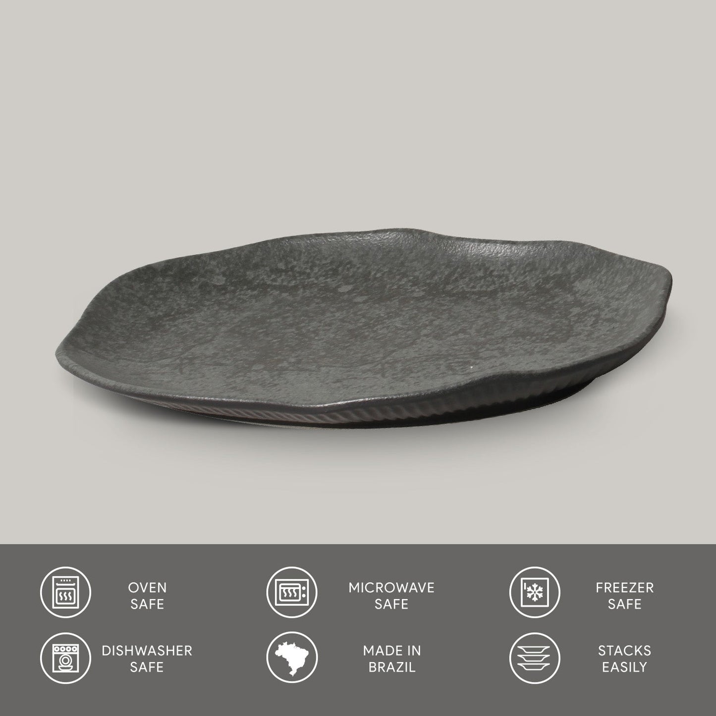 Shallow Bio Oval Platter Medium Set of 4