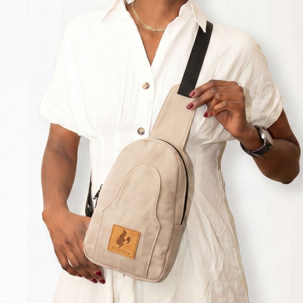 Canvas Crossbody Sling Bag for Women Men | Buru Small Sling Bag Chest Bag