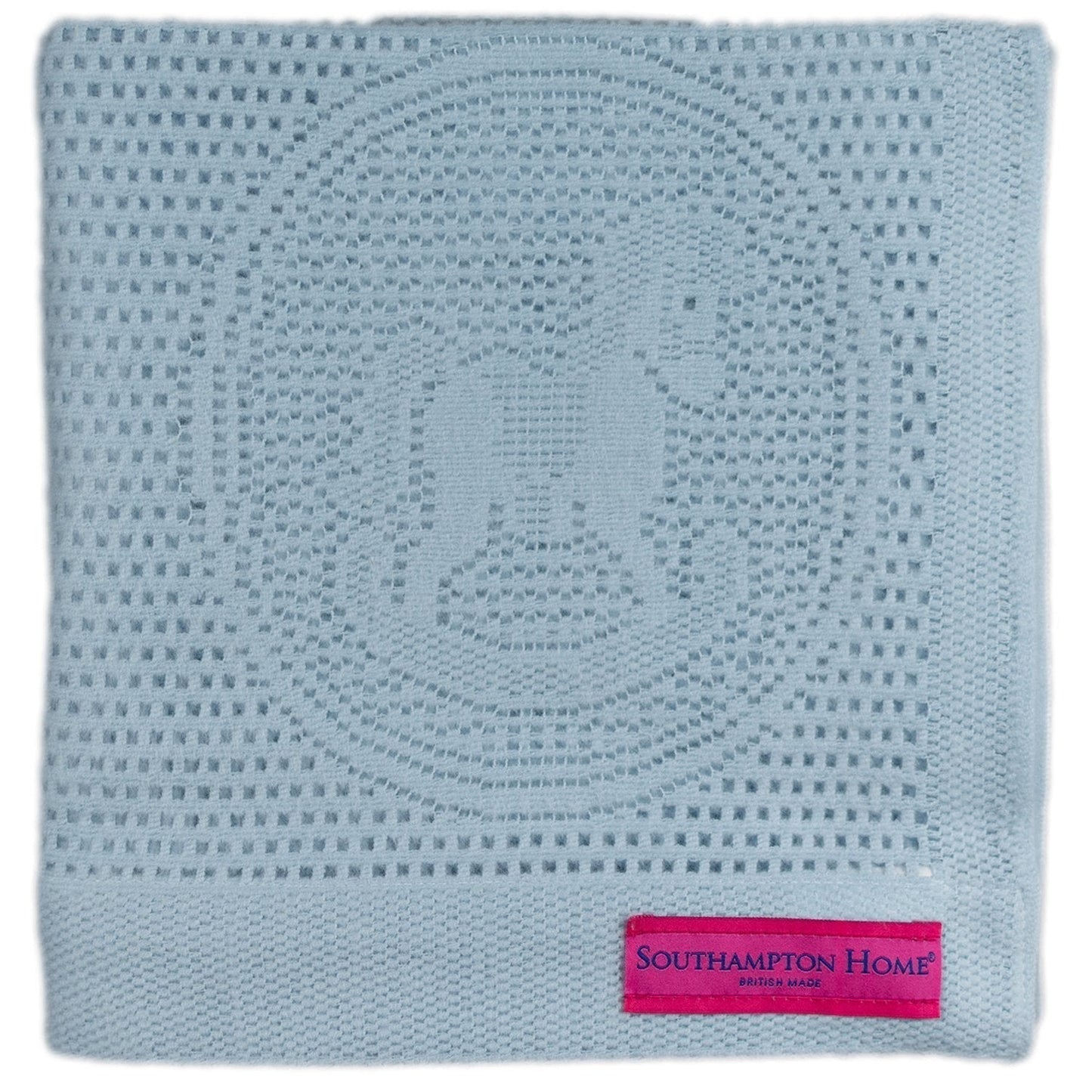 Southampton Home Lace Weave Rocking Horse Baby Blanket ~ Blue ~
