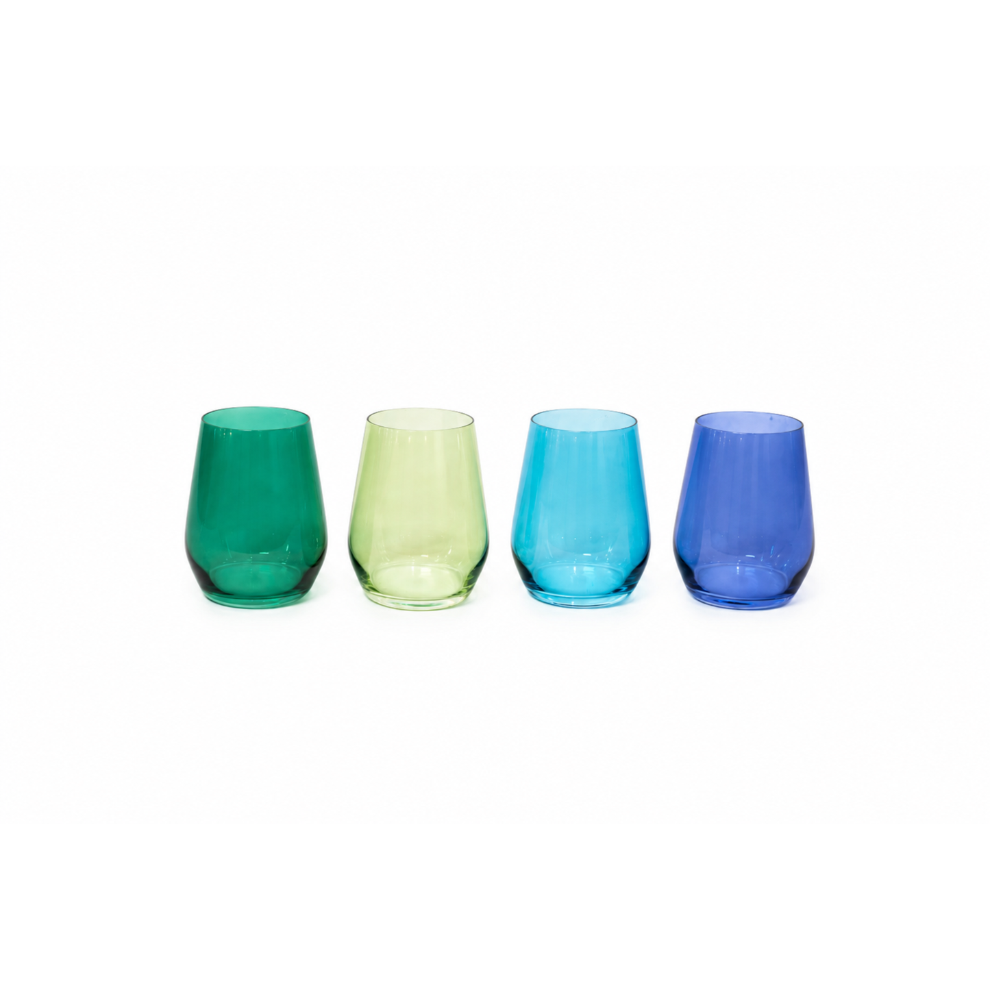 Northern Lights Collection - Set of 4 Colored Wine Glasses