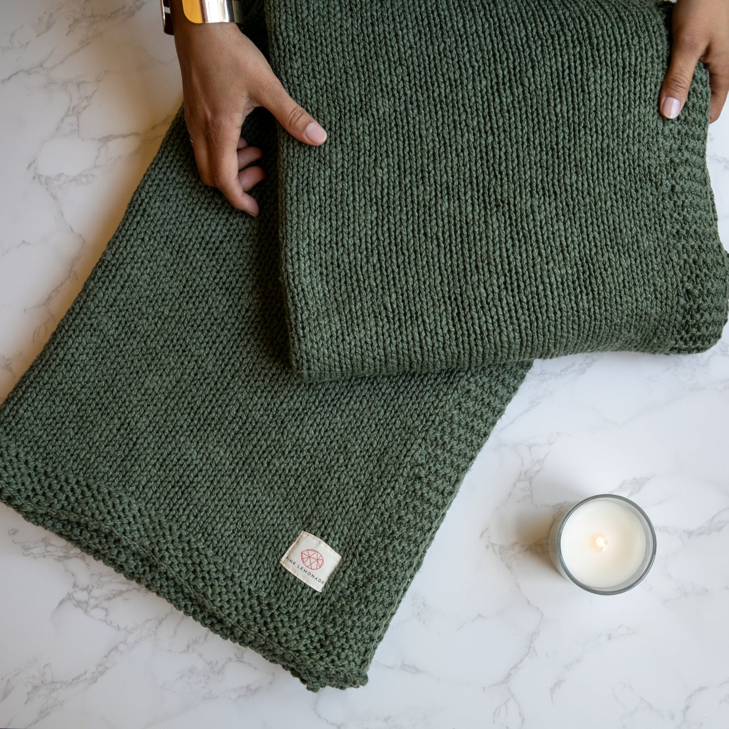 Zrestha Organic Cotton Knit Throw Blanket
