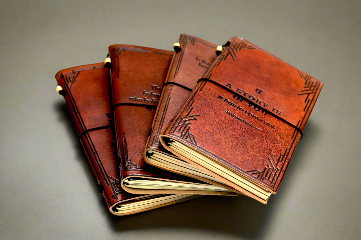 Debossed Refillable Leather Traveler's Notebook
