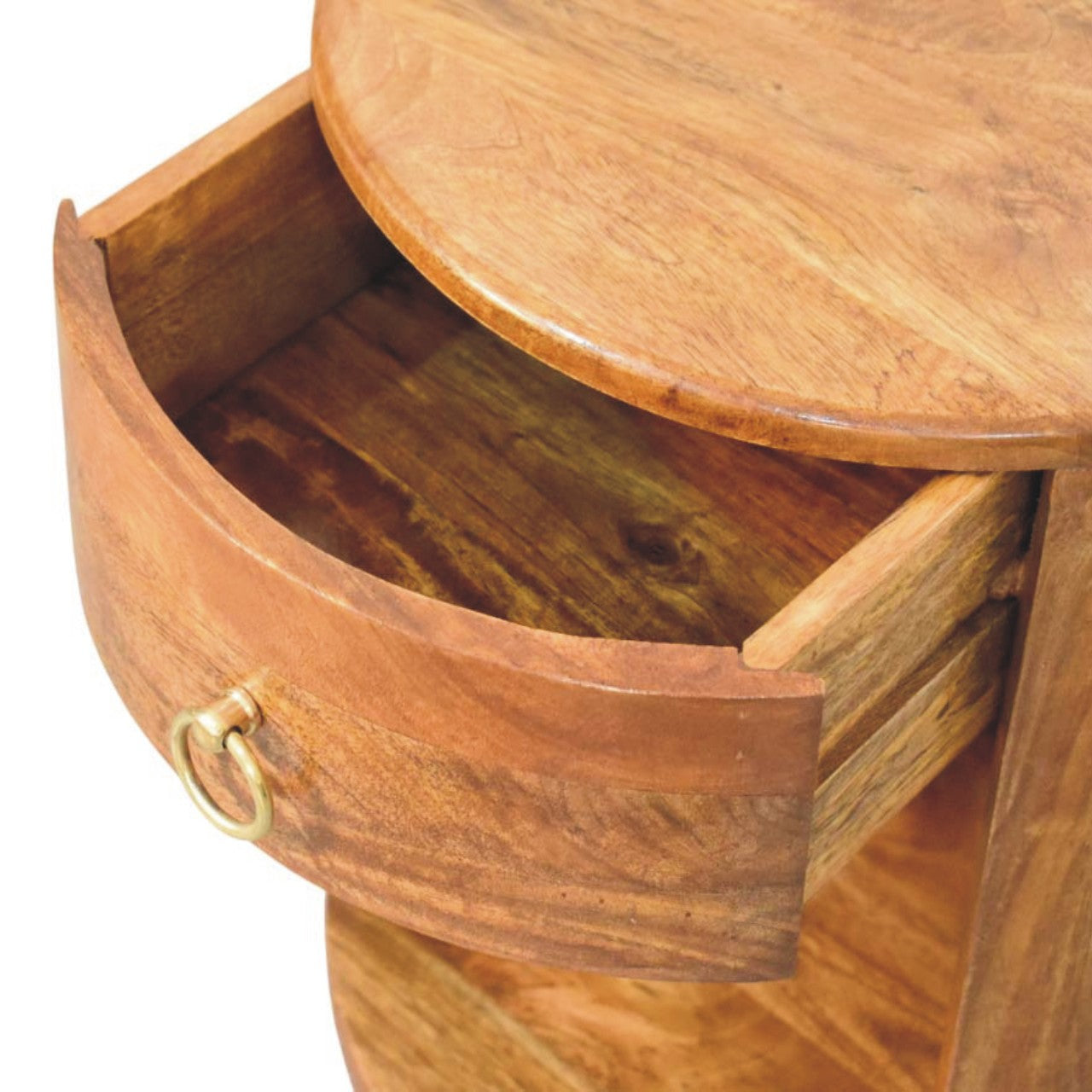 Solid Wood Bola Round Side Table