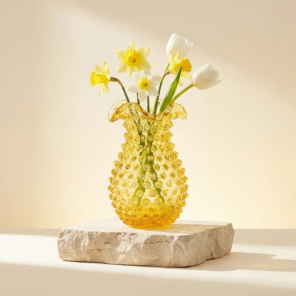 Hobnail Vase - Petal - Limoncello Yellow