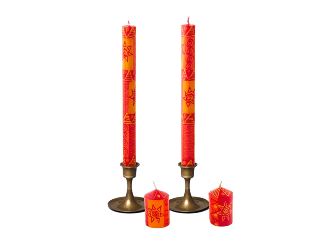 African Sunset Painted Candles - SALE!