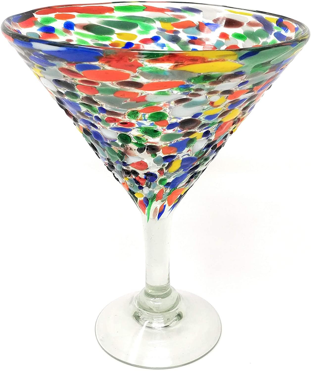 Confetti Rock Modern Margarita Glasses - Martini Style - Set of 4