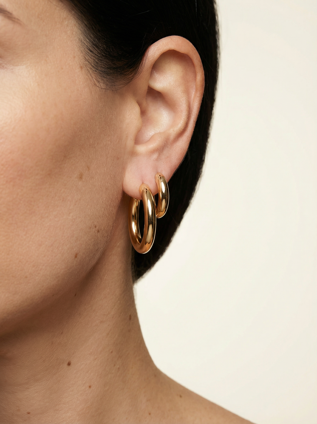 28mm Chunky Water Resistant Huggie Hoop Earrings