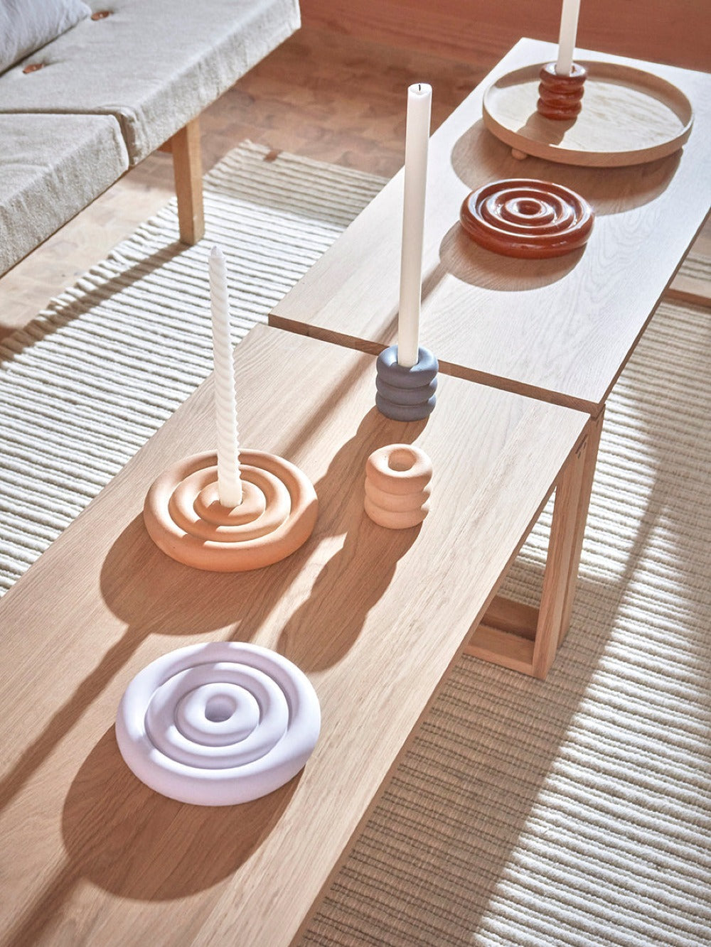Savi Ceramic Candleholder - Lavender