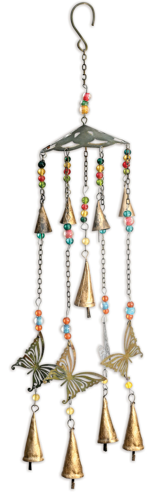 Blissful Butterfly Bell Chime - Antique Finish