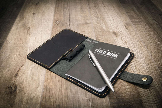 Leather Field Notes Cover -  Black