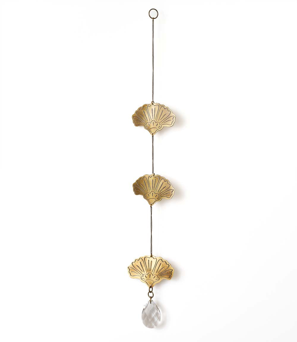 Surya Cascade Floral Engraved Brass Suncatcher - Osadia Concept Store