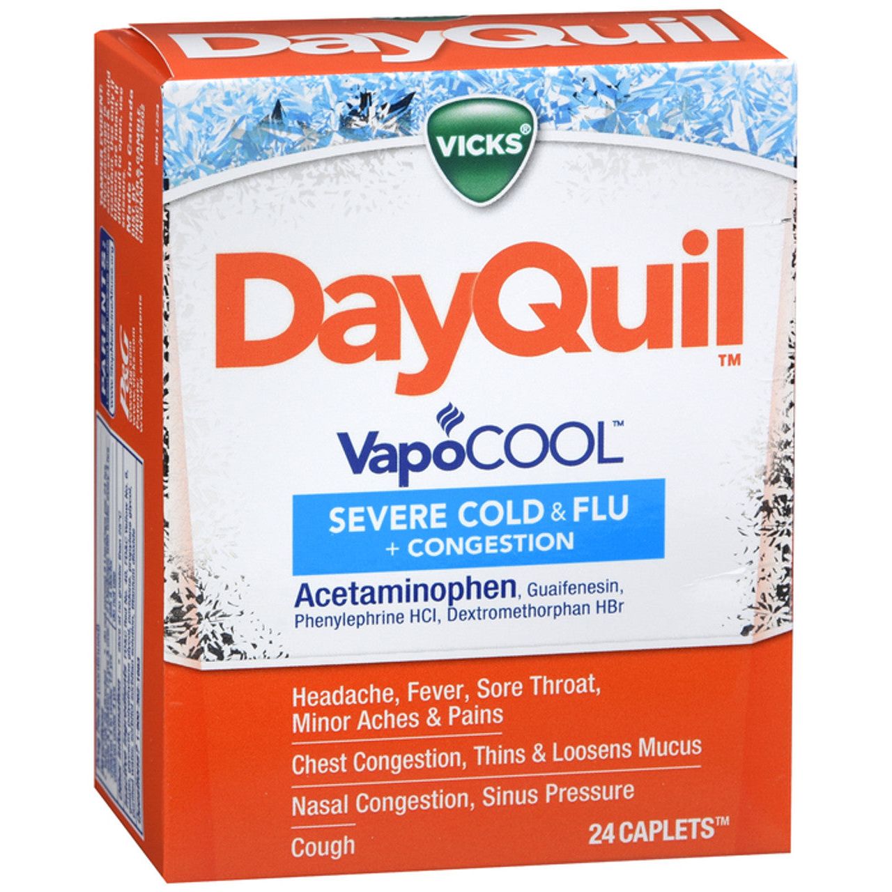 Vicks Cold & Flu + Congestion, Severe, Coated Caplets