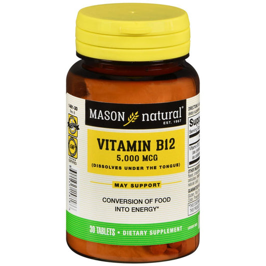 Mason Natural Vitamin B-12 Sublingual 5000 Mcg, 30 Tablets