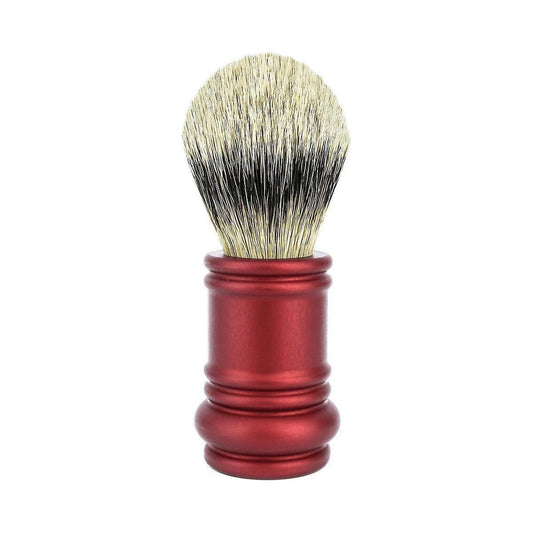 Merkur Matt Red Silver Tip Badger Brush (90 138 031)