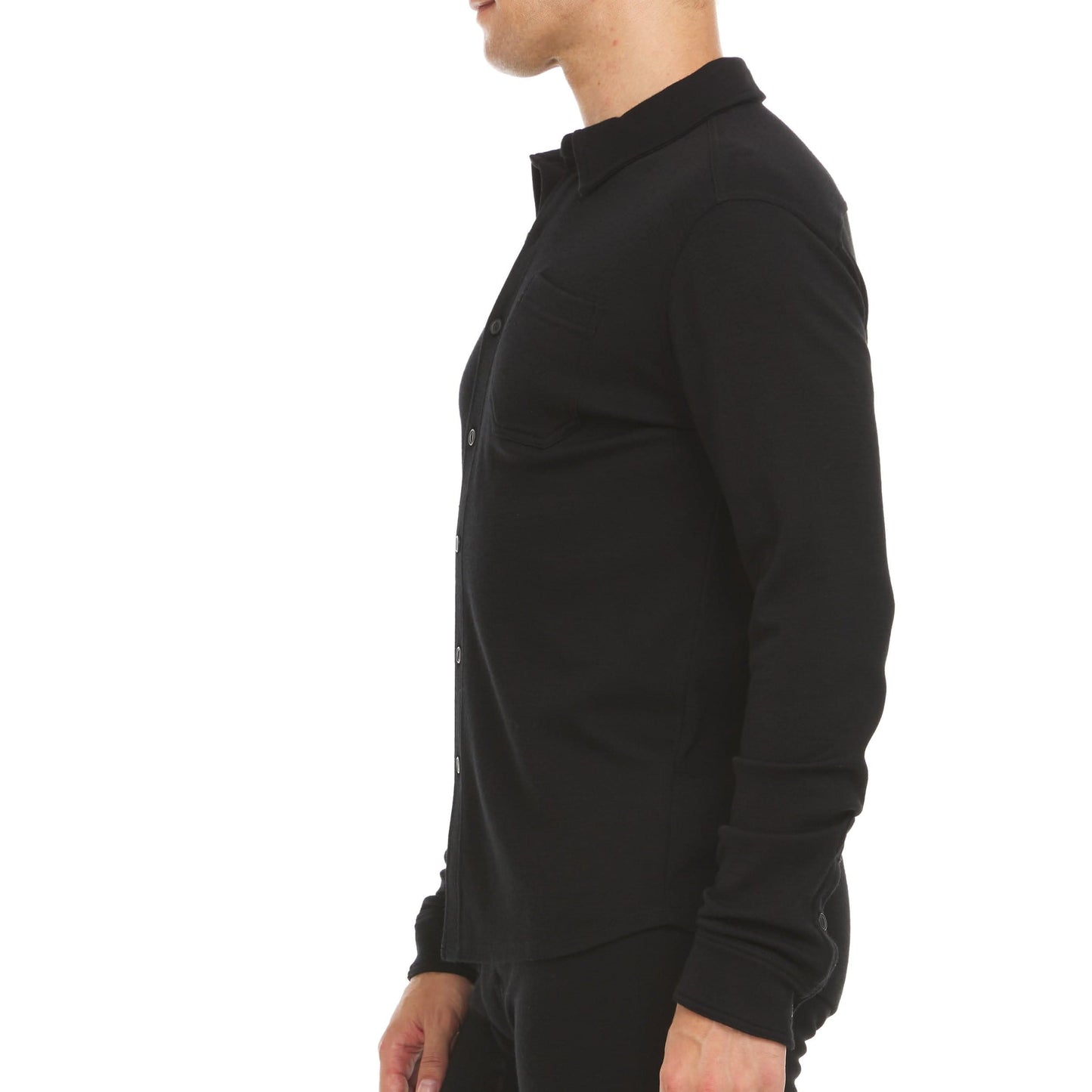 Men's 100% Merino Wool Button Down Shirt - Midweight