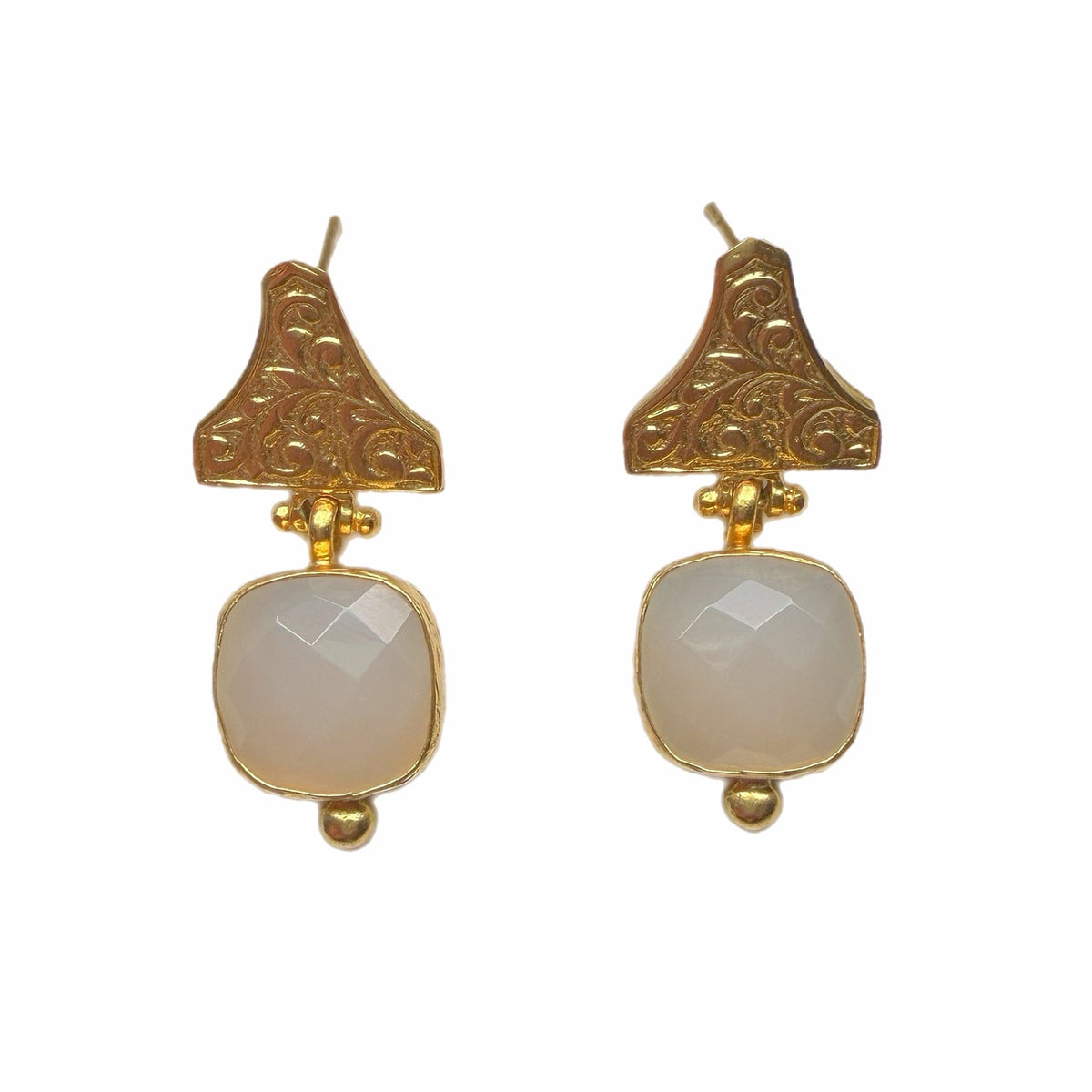 Sofya Snow Quartz Earrings
