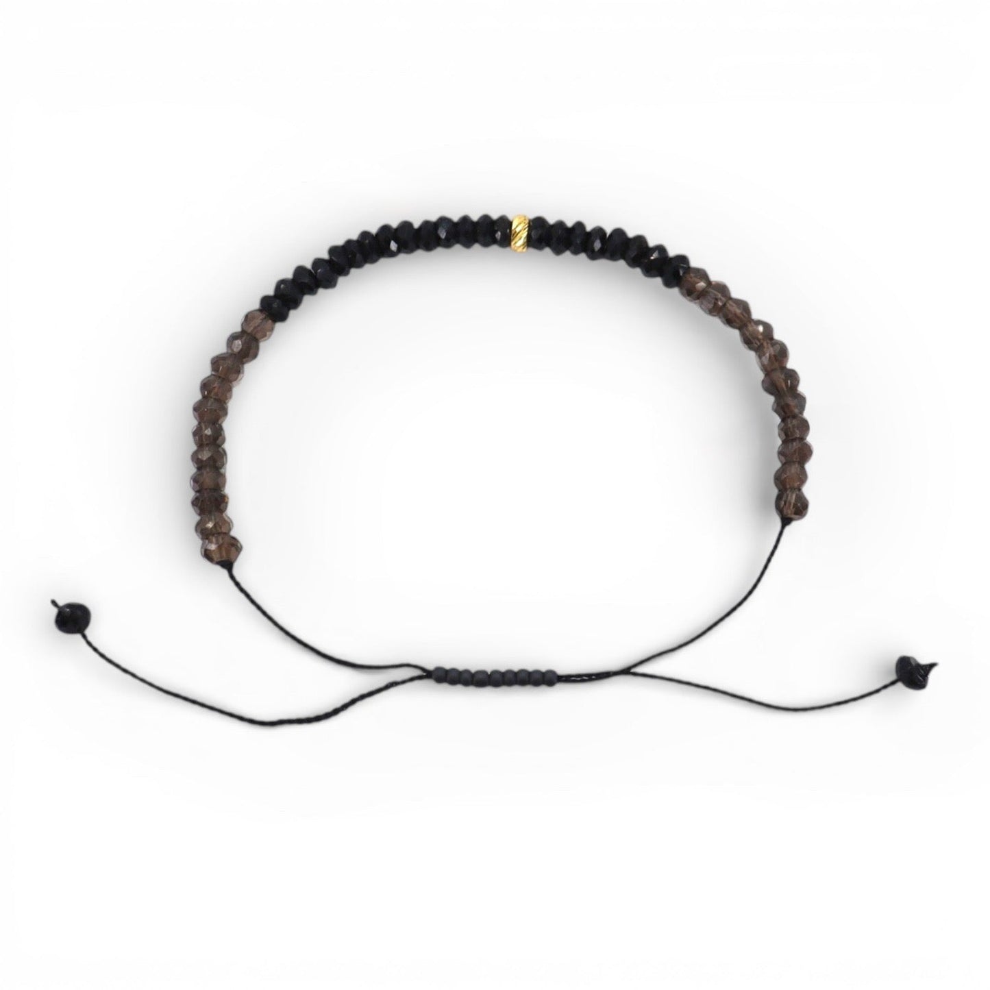 The Energy Project - Protecttion, Amplified Bracelet - Black Tourmaline, Smokey Quartz, 14k Gold