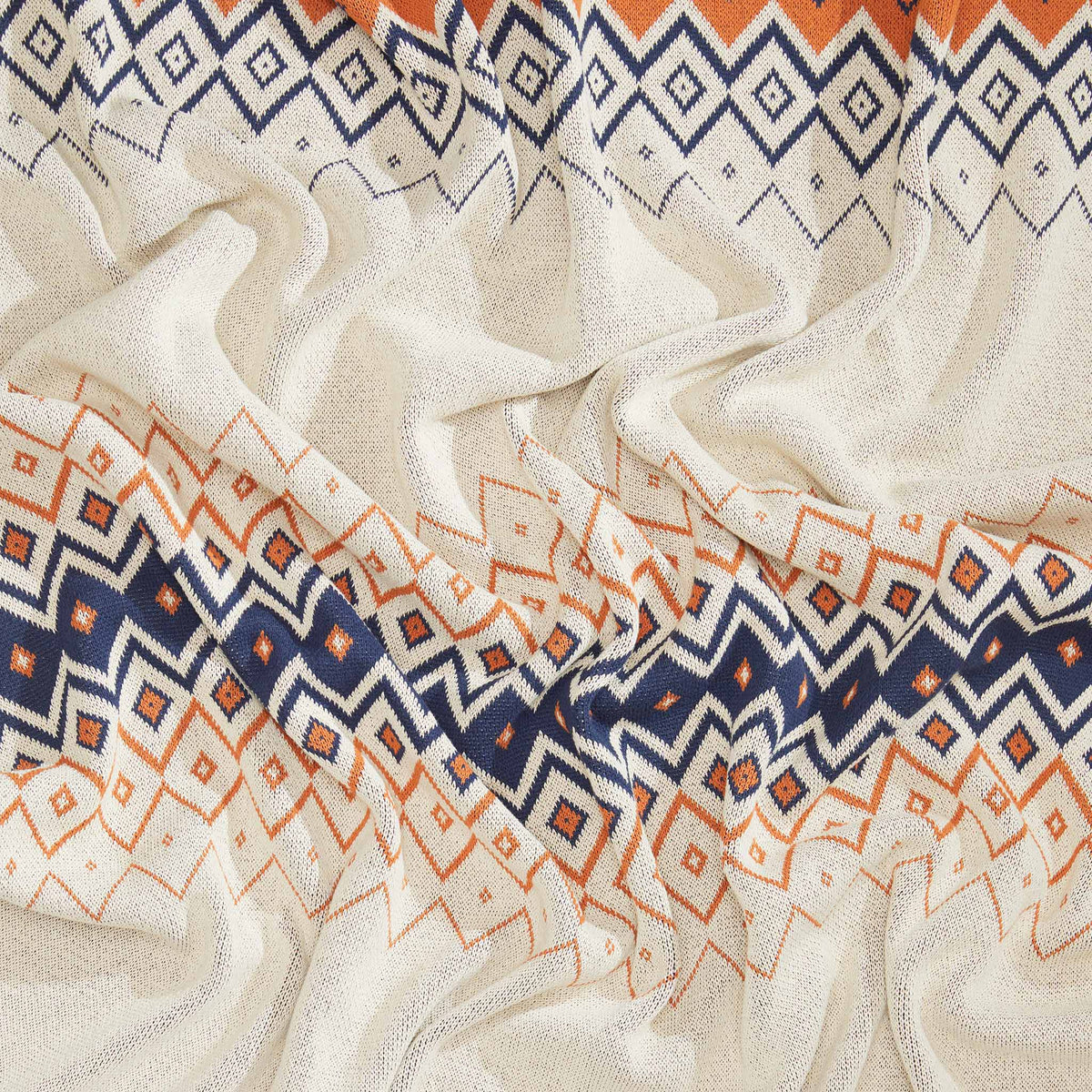Vintage Icelandic - Cotton Sustainable Knit Throw Blanket
