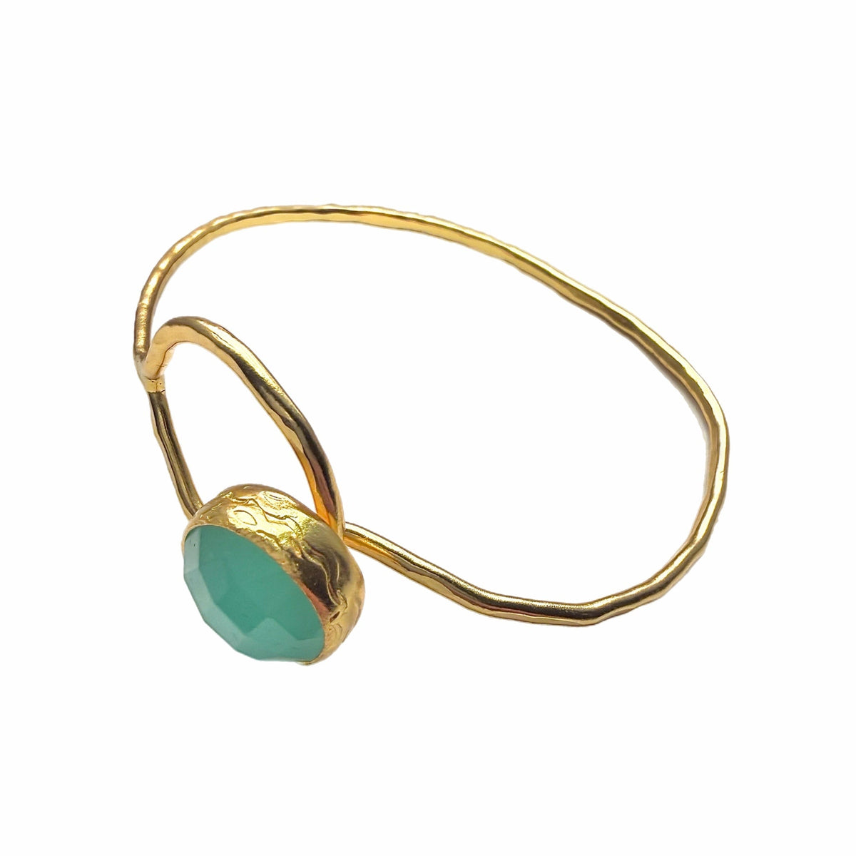 Aqua Chalcedony Loop Bracelet