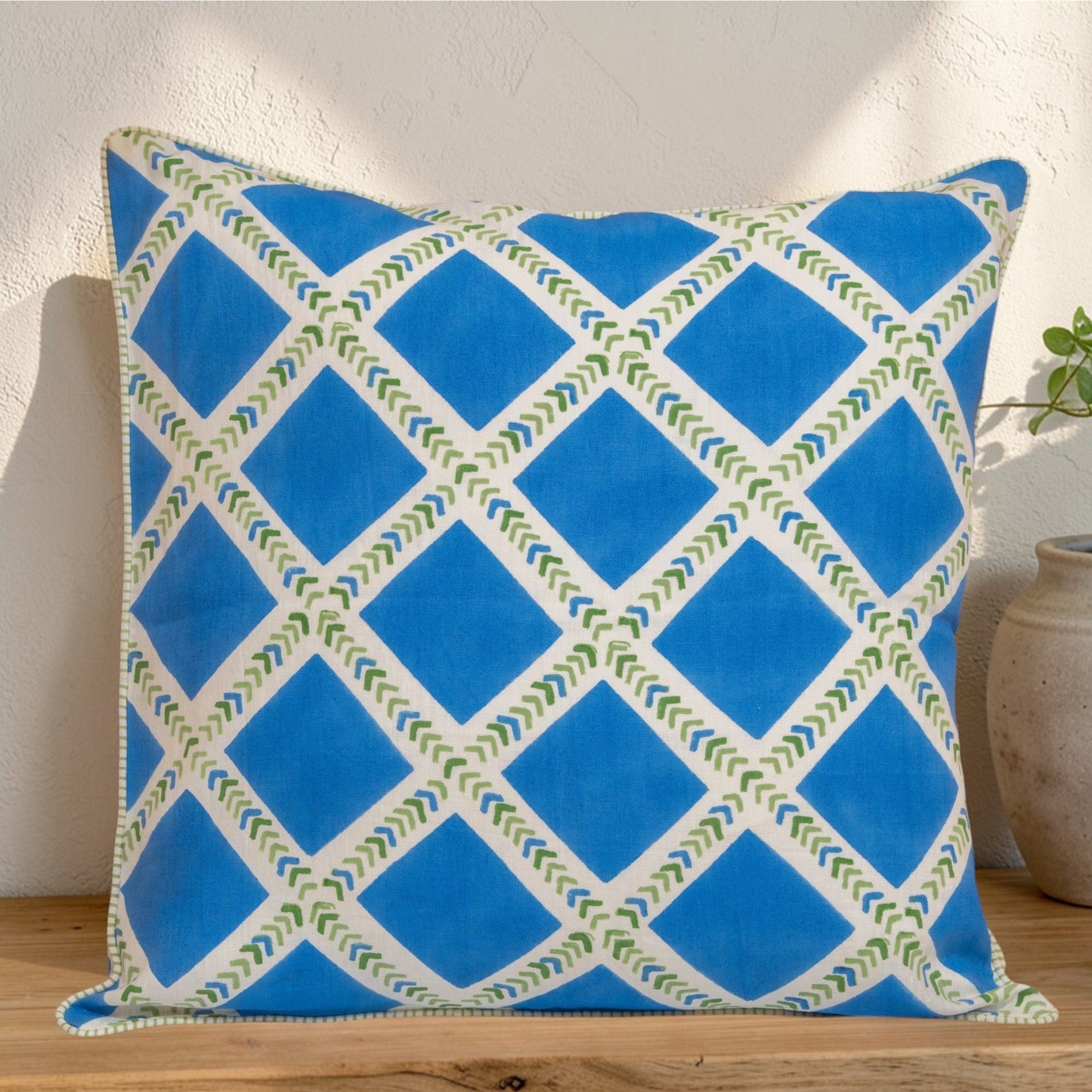 Mithya Linen Pillow Cover - Blue