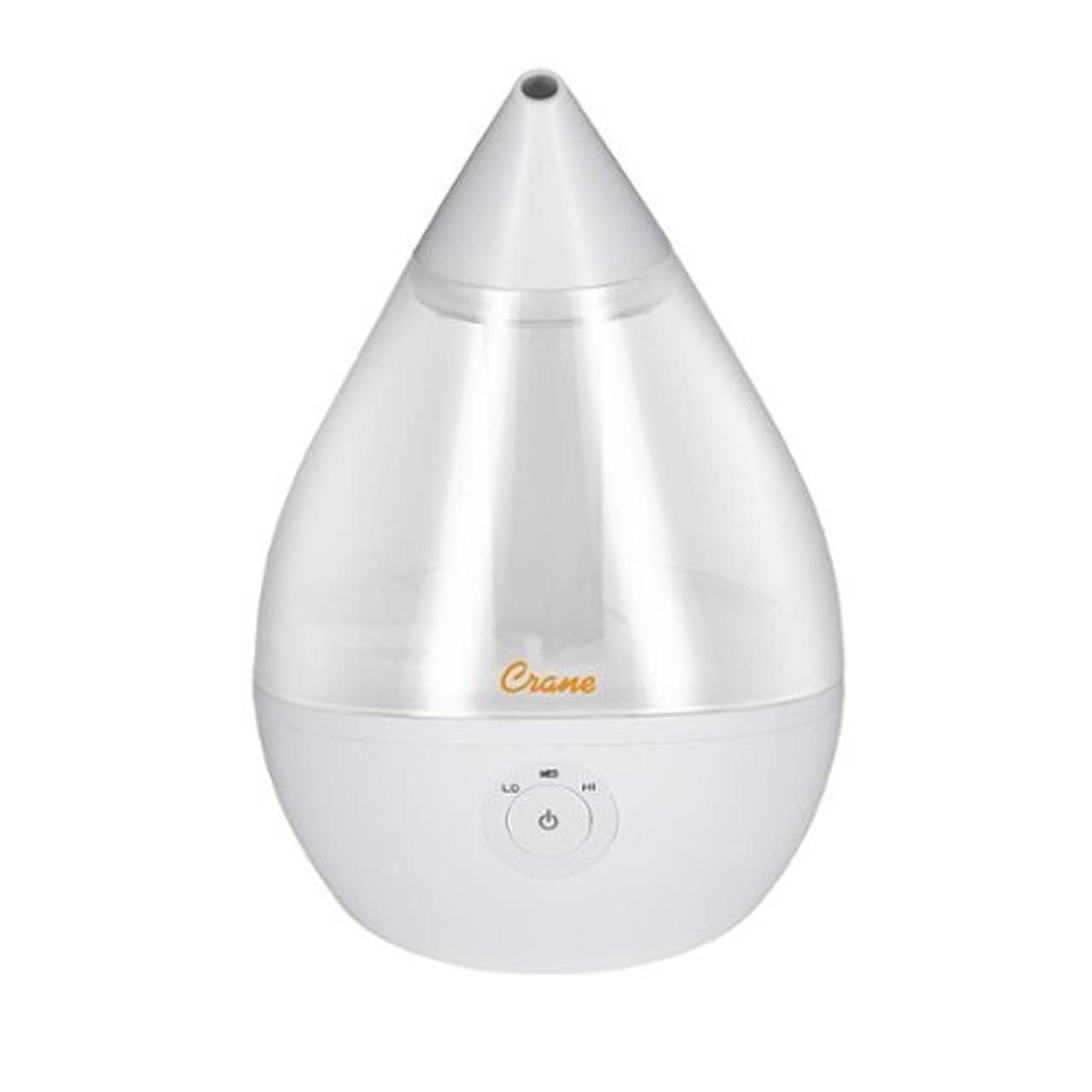Crane Droplet 0.5 Gallon Ultrasonic Cool Mist Humidifier, Clear/White
