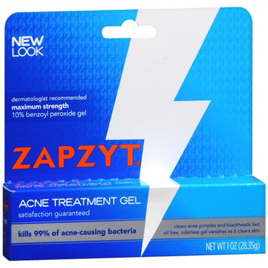 Zapzyt Maximum Strength 10% Benzoyl Peroxide Acne Treatment Gel