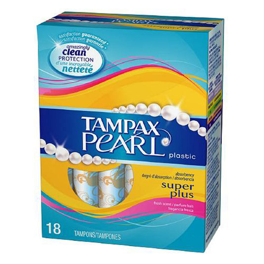 Tampax Pearl Tampons Super Plus Absorbency With LeakGuard Braid, Scented