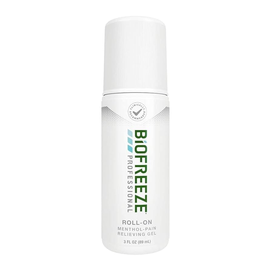 Biofreeze Professional Pain Relief Roll-On, Knee & Lower Back Pain Relief, Arthritis Pain Reliever, Neck Pain Relief, Cooling Joint Pain Relief, Roll-On Menthol Gel, 3 Fl Oz