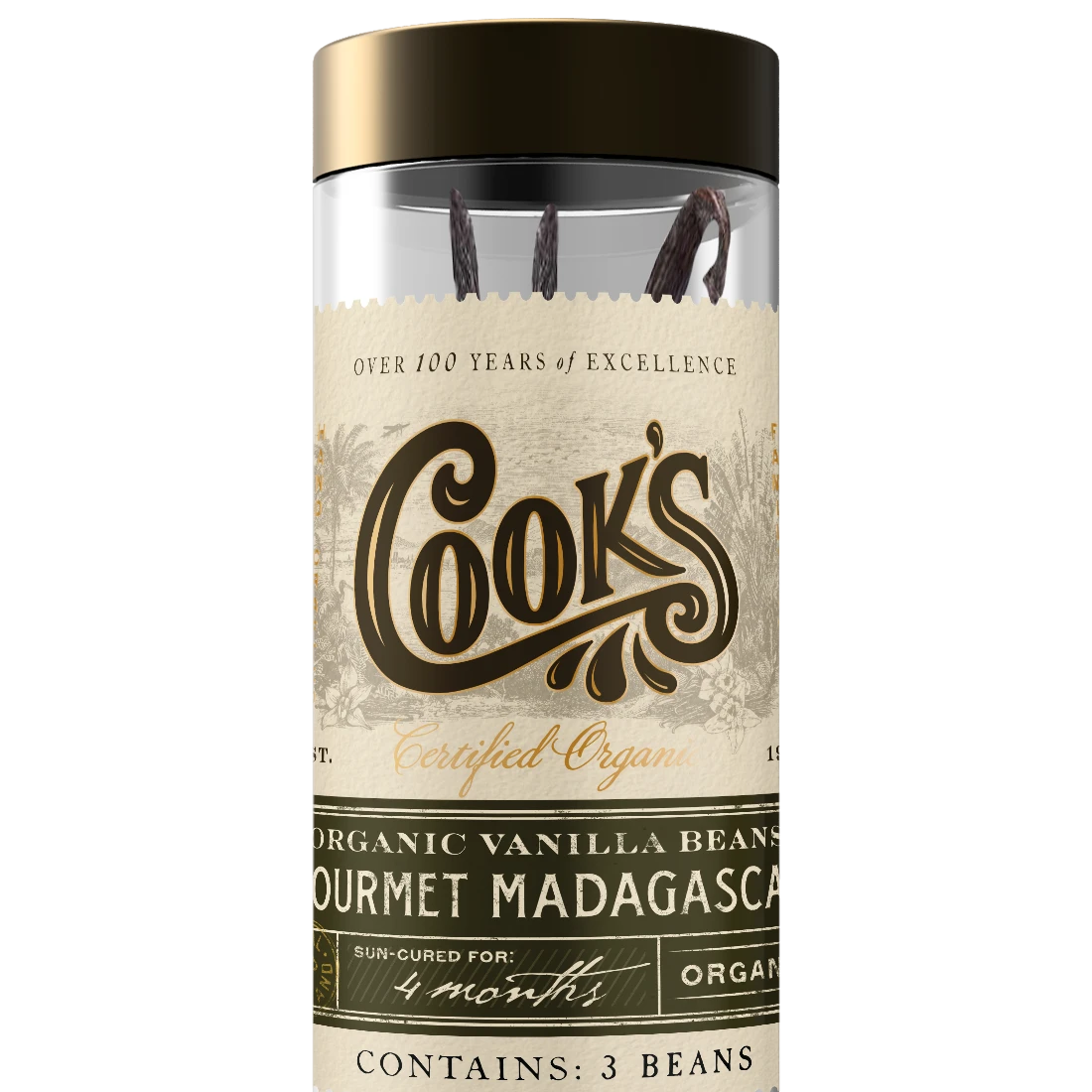Organic Gourmet Madagascar Vanilla Beans - Grade A