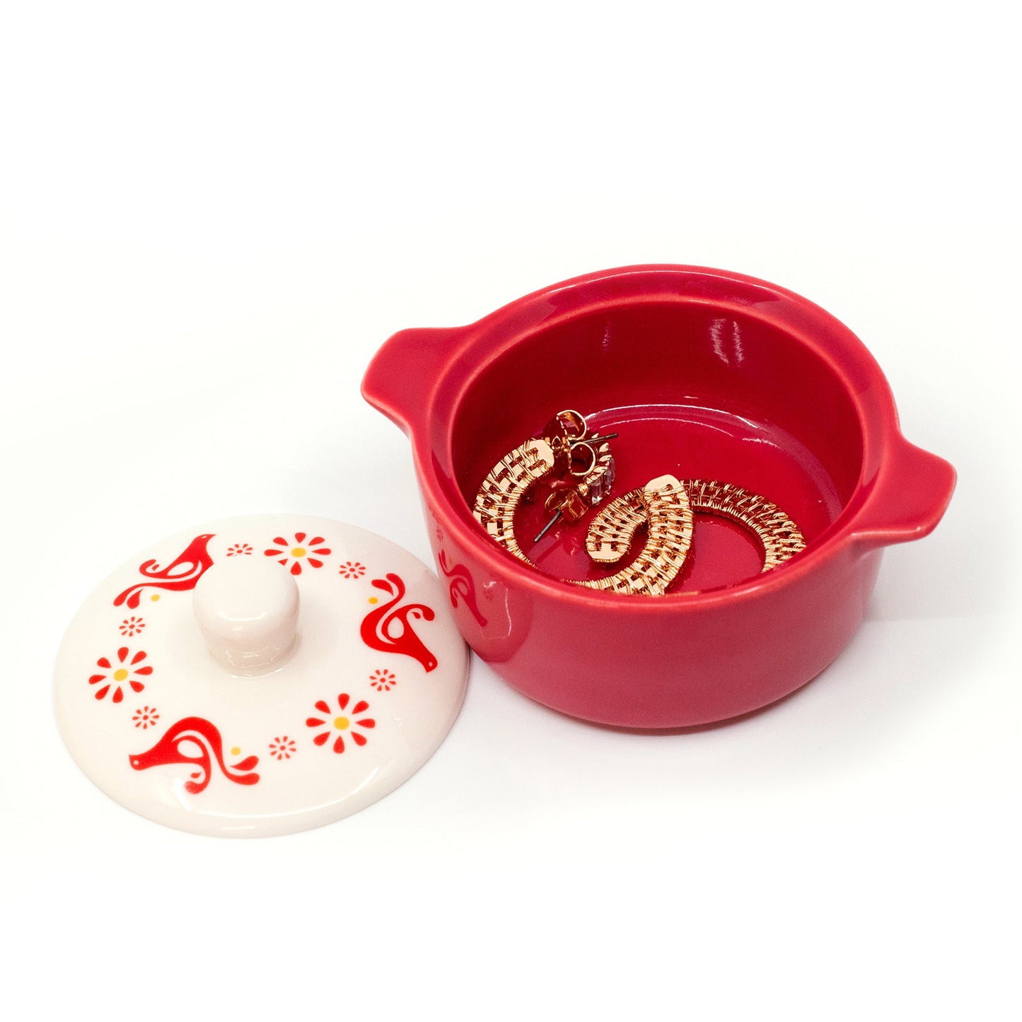 Pyrex-Inspired Friendship Casserole Ceramic Trinket Box