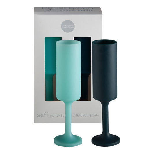 Mist + Ink | Seff | Silicone Unbreakable Champagne Flutes