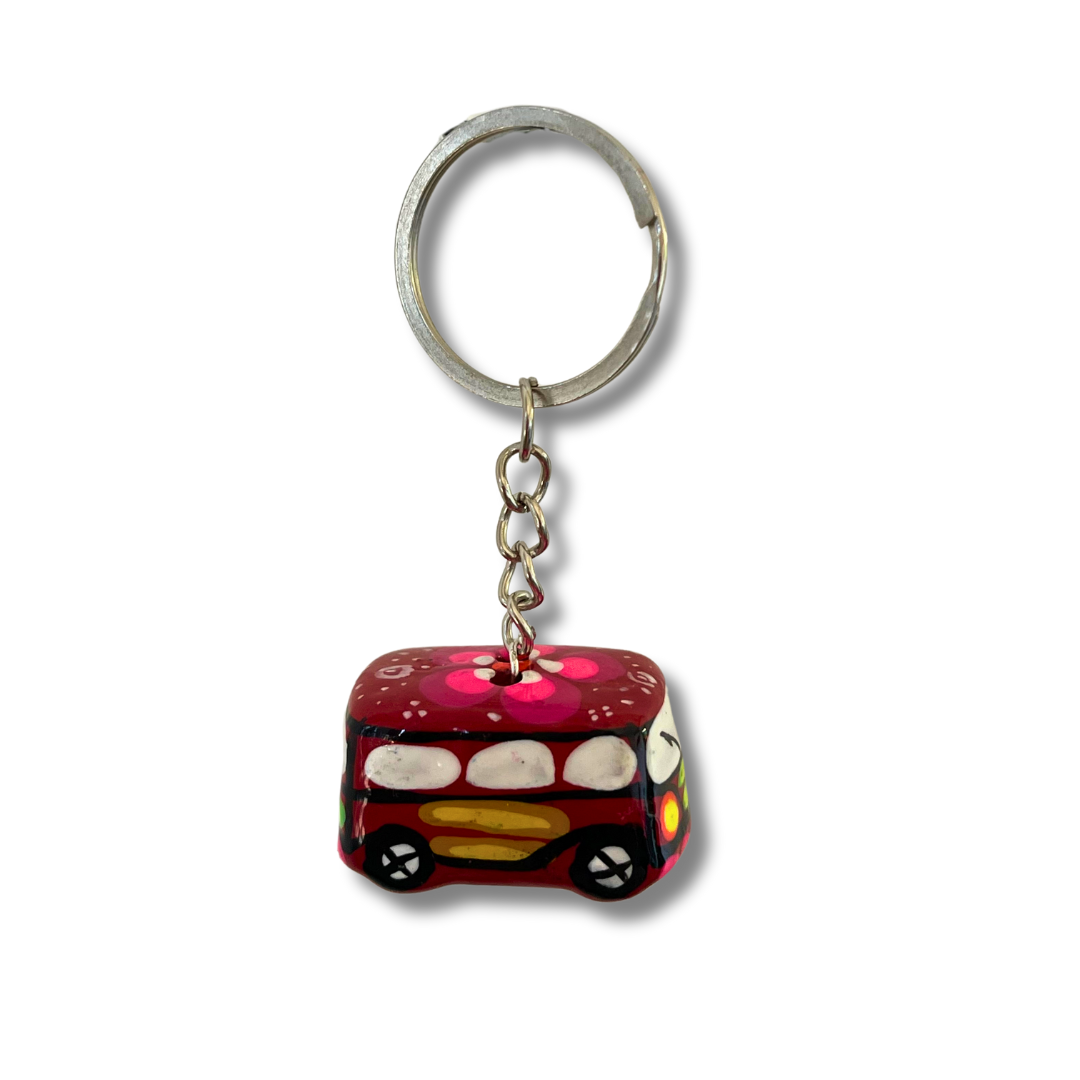 Volkswagen VW Van & Beetle Mexican Hand painted Clay Keychain - Mexico - Osadia Concept Store