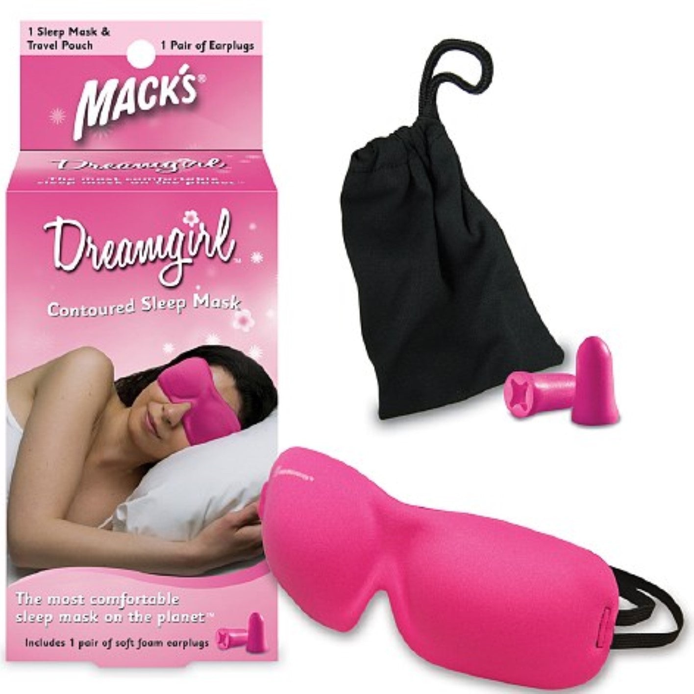 Mack's Dreamgirl Contoured Sleep Mask, Pink