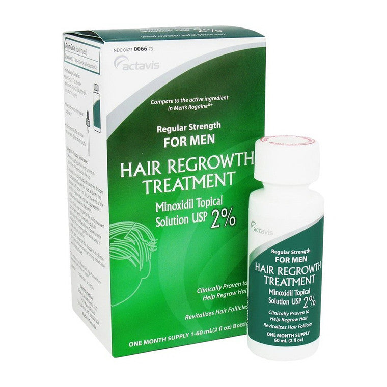 Minoxidil Mens 2% Regular Strength Hair Regrowth Treatment Solution – 2 Oz