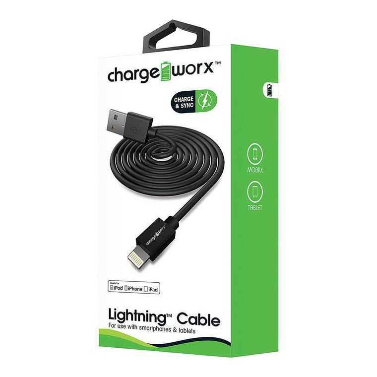 Chargeworx Charge Worx 3ft. Lightning Sync/Charge Cable