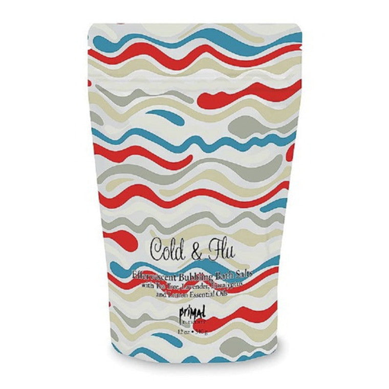 Primal Elements Bath Salts, Effervescent Bubbling, Cold & Flu