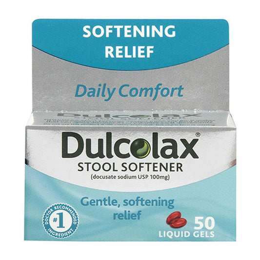 Dulcolax Stool Softener, Gradual Relief, 100 Mg, Liquid Gels