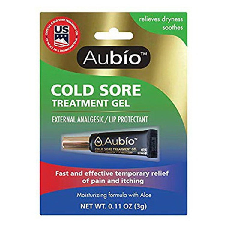 Aubio Cold Sore Treatment Gel - 0.11 Oz