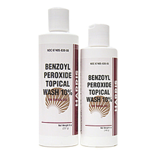 Harris Pharma Benzoyl Peroxide Topical Wash 10 Percent - 8 Oz
