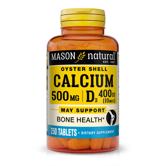 Mason Natural Oyster Shell Calcium 500 Mg With Vitamin D3, 250 Tablets