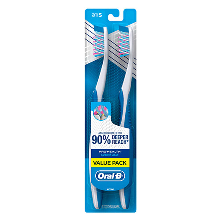 Oral-B Pro-Health Superior Clean Soft Toothbrushes 2 Ct Carded Pack