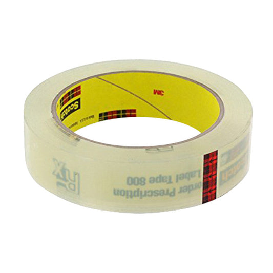 3M 800 Scotch Prescription Label Tape Clear, 2 In X 72 Yd