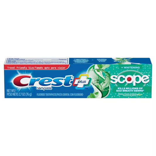 Crest Complete Plus Scope Whitening Fluoride Toothpaste Minty Fresh