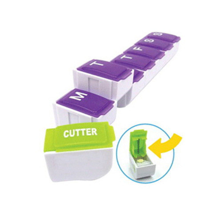 Detach N Go Apex 7-Day Pill Organizer Plus Cutter