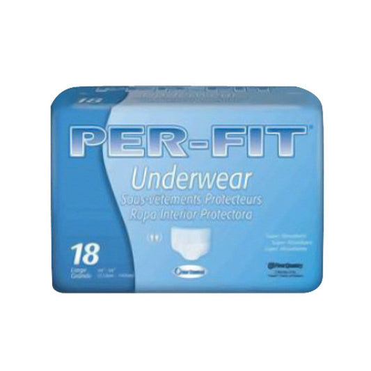 First Quality Unisex Adult Absorbent Underwear With Tear Away Seams PF-513, Count Of 18