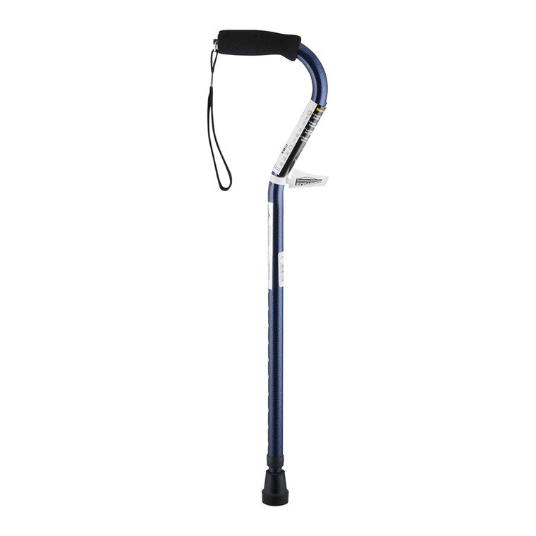 Graham Field Canes Adjustable Offset Cane With Foam Hand Grip And Strap 31-39 Inch, Silver