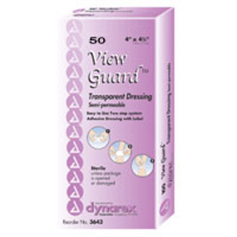 Dynarex View Guard Transparent Dressing 4"X4-3/4"