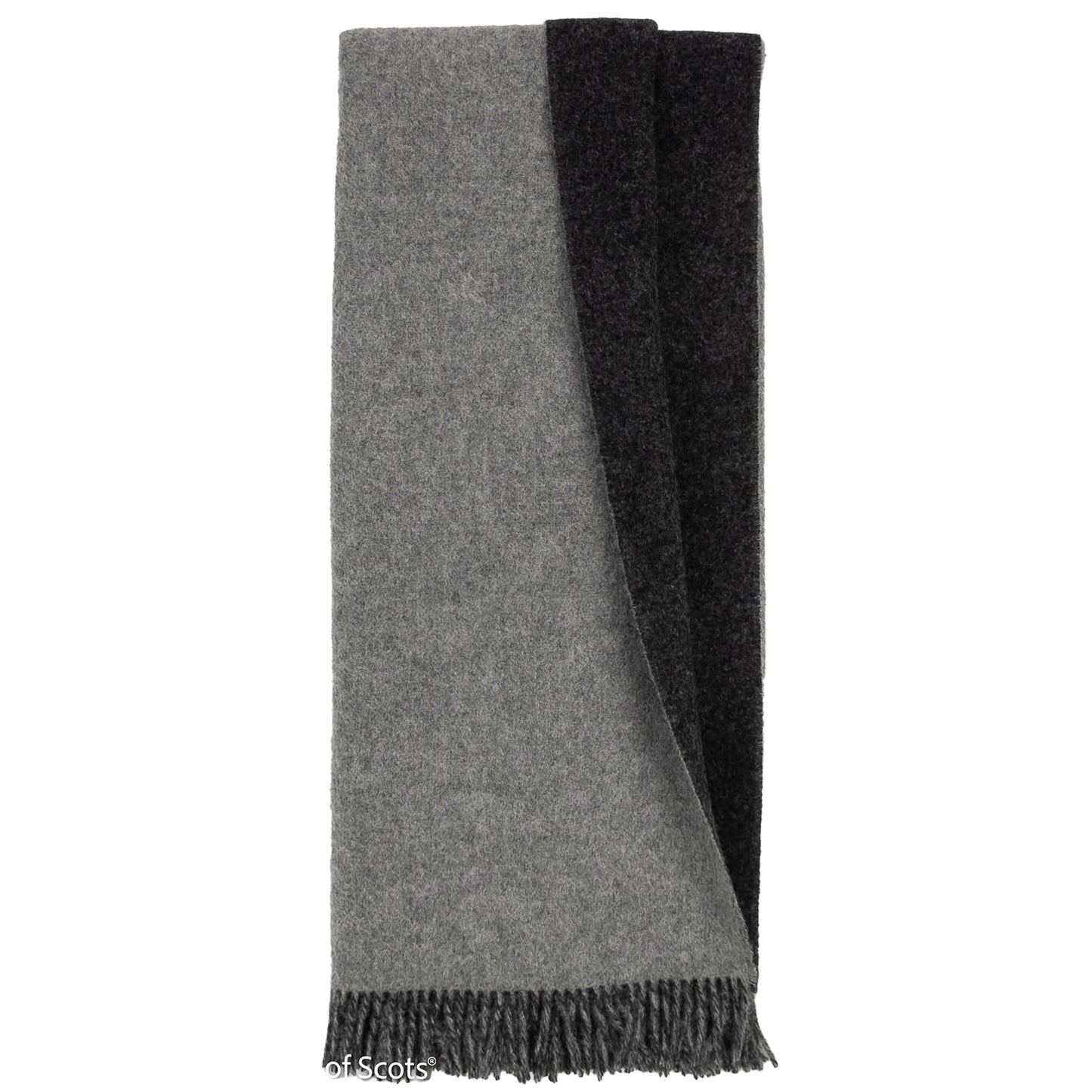 Highland Tweeds Reversible Double Cloth Throw (Silver/Grey)